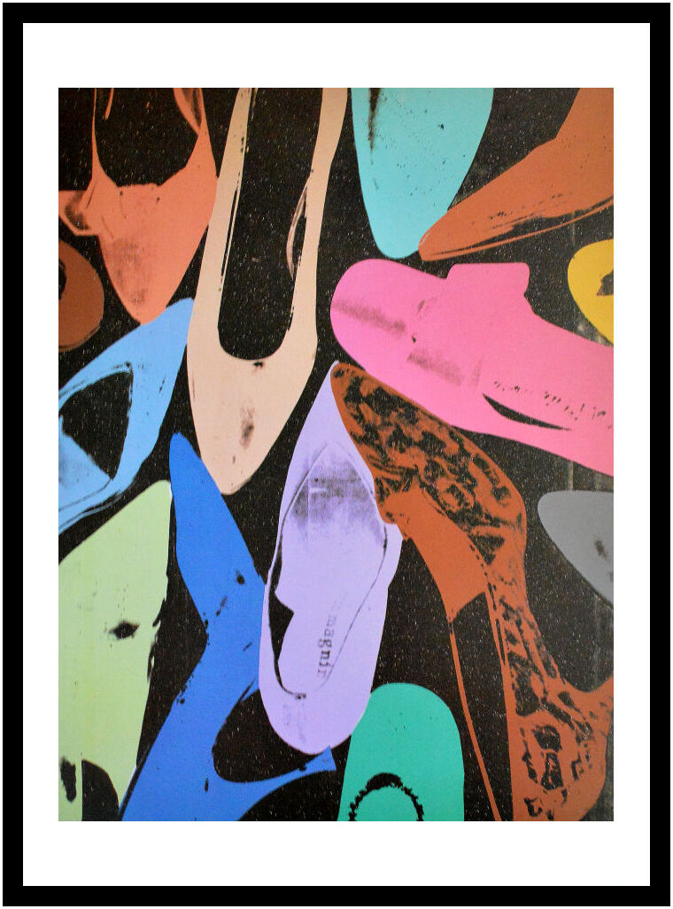 Andy Warhol Plakat Druk artystyczny Obraz w aluminiowej ramce Diamond Dust Shoes III 80x60cm - Zdjęcie 1 z 1