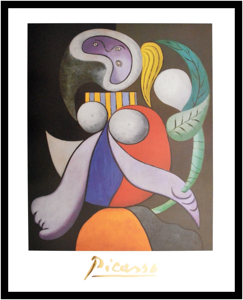 Pablo Picasso poster art print picture in aluminium frame women a la fleur 80x60cm - Picture 1 of 1