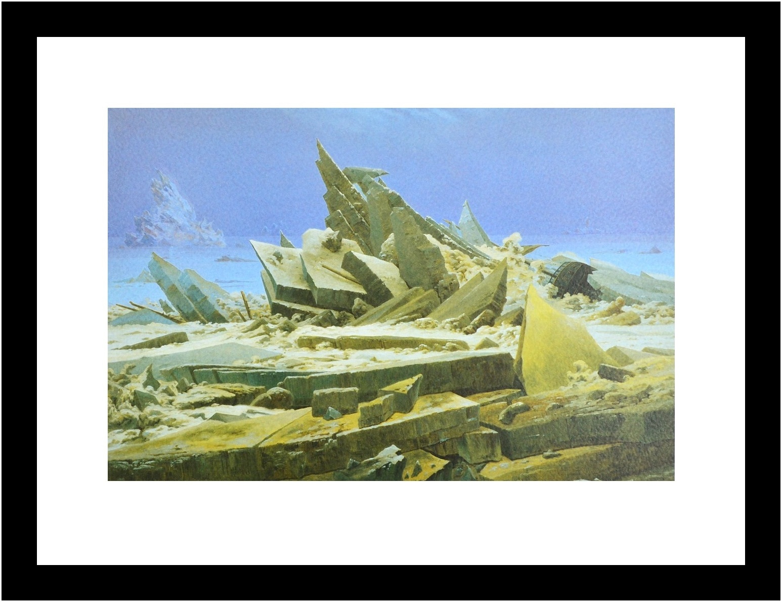 Caspar David Friedrich poster art print picture in aluminium frame the ice sea 30x40 cm - Picture 1 of 1